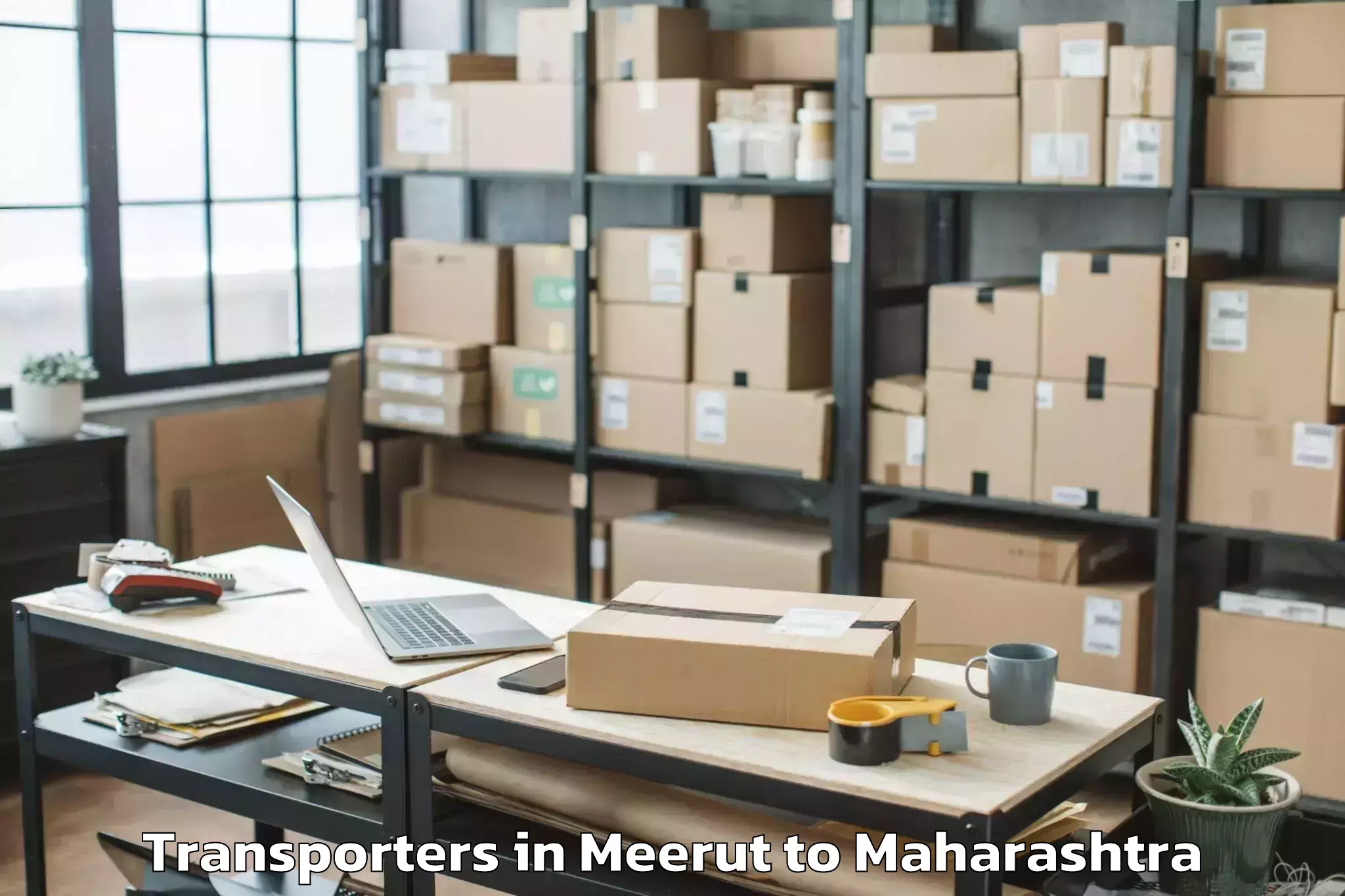 Book Meerut to Mayani Transporters Online